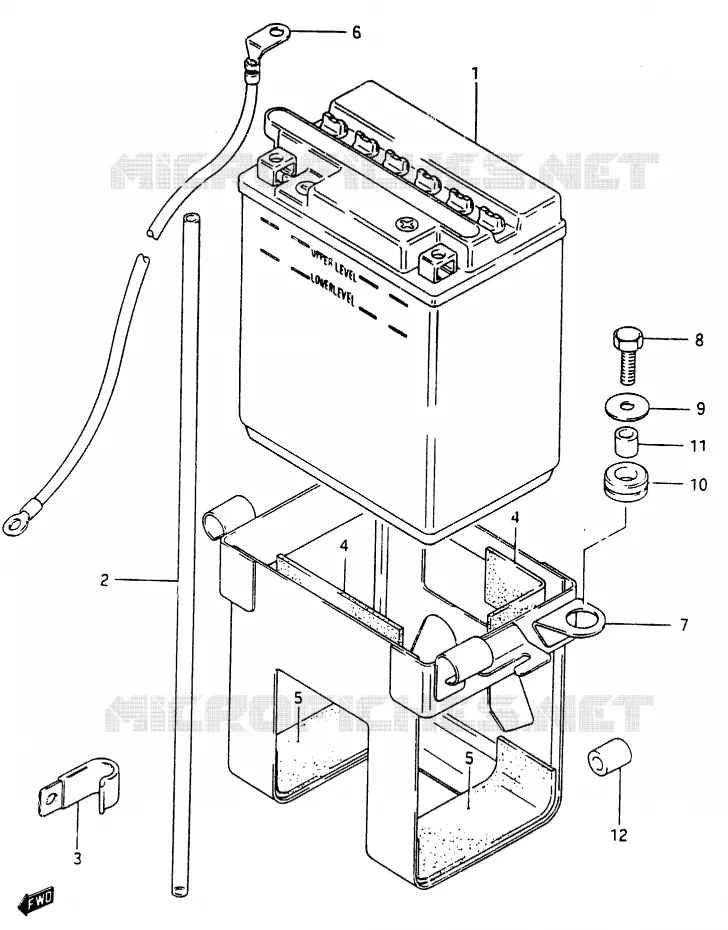 ACCU Suzuki MOTO 750 GSX-E 1985  GSX750ESF(F)