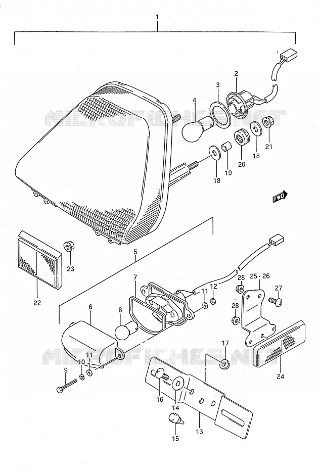 ACHTERLICHT Suzuki MOTO 750 GSX-F 1993  GSX750FP(E28)