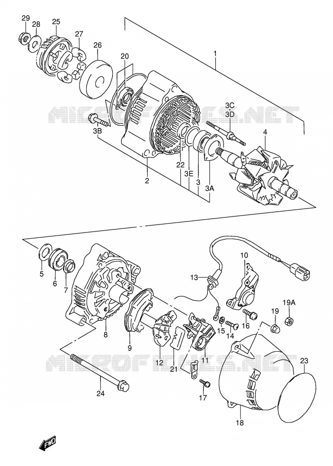 ALTERNATOR Suzuki MOTO 600 GSX-F 1993  GSX600FP(E2)