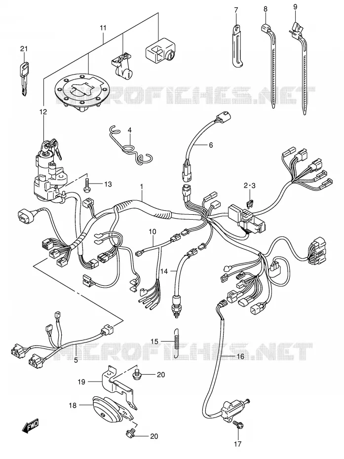 BEDRADING (MODELE K3) Suzuki MOTO 600 GSX-F 2002  GSX600FUK2(E2)