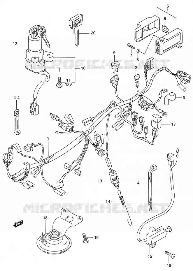 BEDRADING Suzuki MOTO 600 GSX-F 1991  GSX600FM(E28)