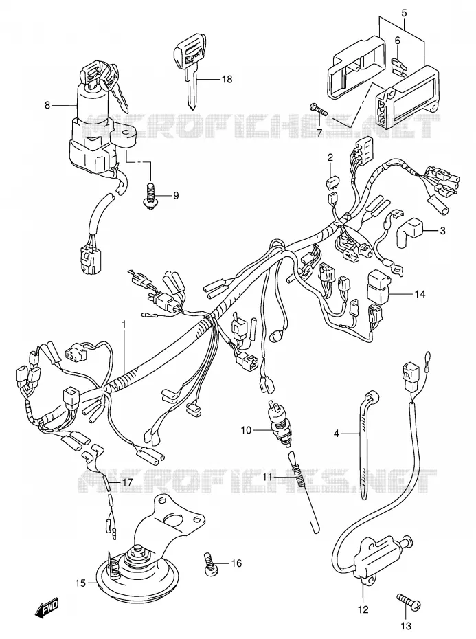 BEDRADING Suzuki MOTO 600 GSX-F 1997  GSX600FU2V(E2)