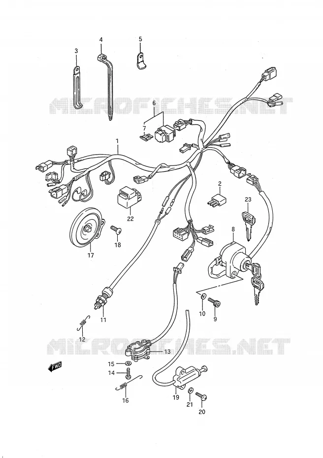 BEDRADING Suzuki MOTO 650 BOULEVARD 1989  LS650PK(E28)