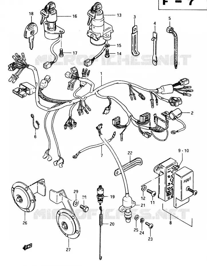 BEDRADING Suzuki MOTO 750 GSX-E 1985  GSX750ESF(F)
