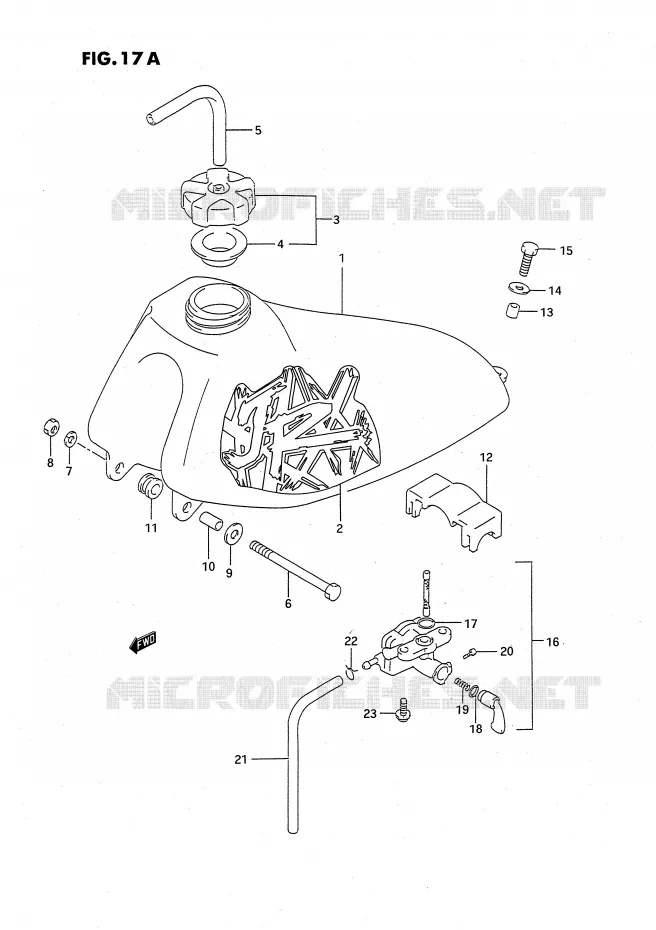 BENZINETANK (MODELE R/S) Suzuki MOTO 50 JR 1993  JR50P(P3)