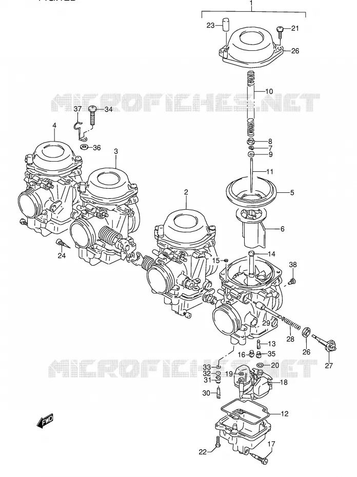 CARBURATOR (MODELE T) Suzuki MOTO 600 GSX-F 1991  GSX600FM(E2)