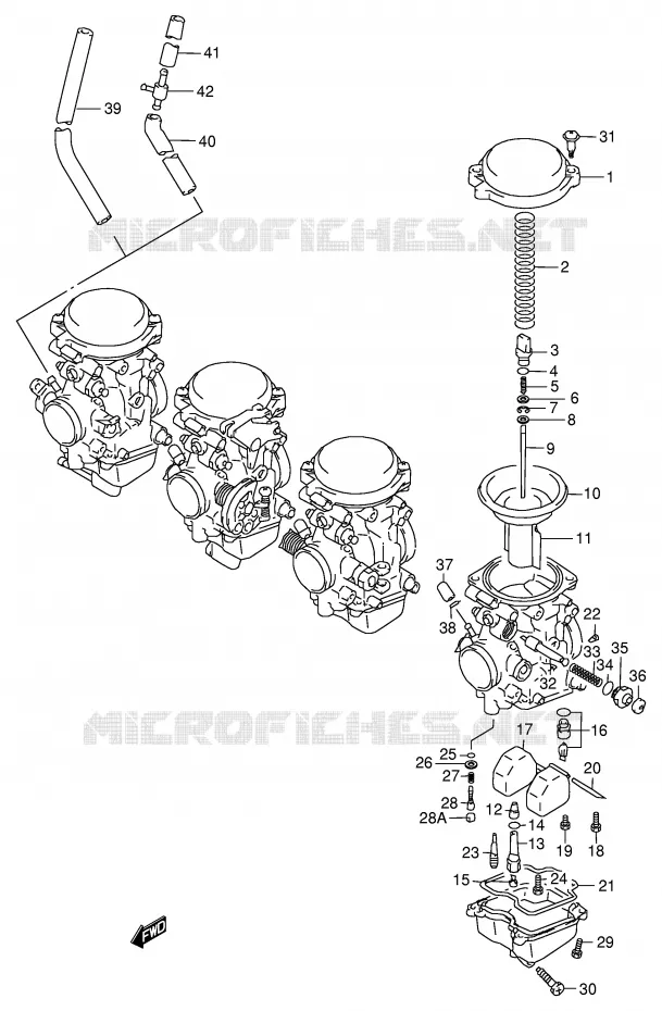 CARBURATOR Suzuki MOTO 600 GSX-F 2002  GSX600FUK2(E2)