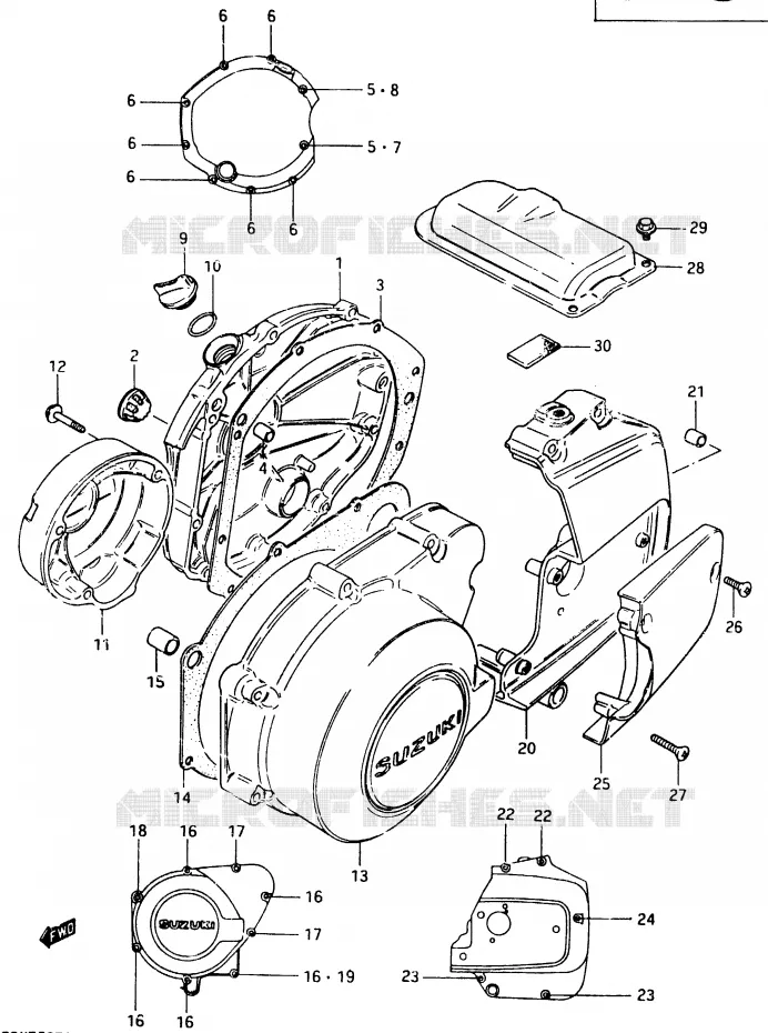 CASING (MODELE E) Suzuki MOTO 750 GSX-E 1984  GSX750ESE(D/E)