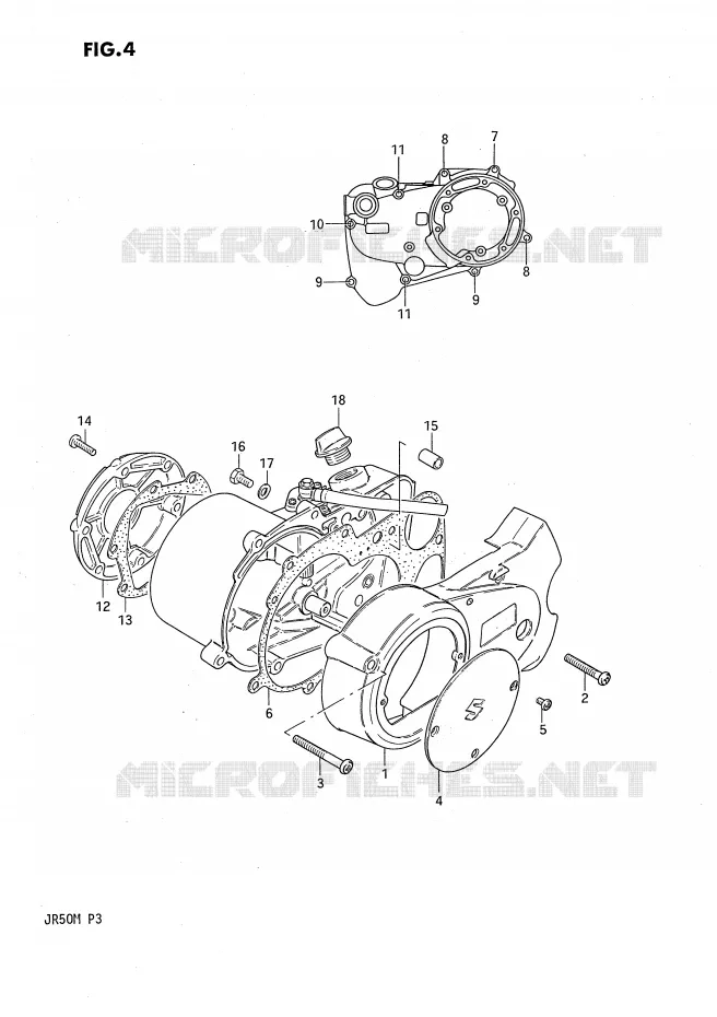 CASING Suzuki MOTO 50 JR 1987  JR50H(P3)