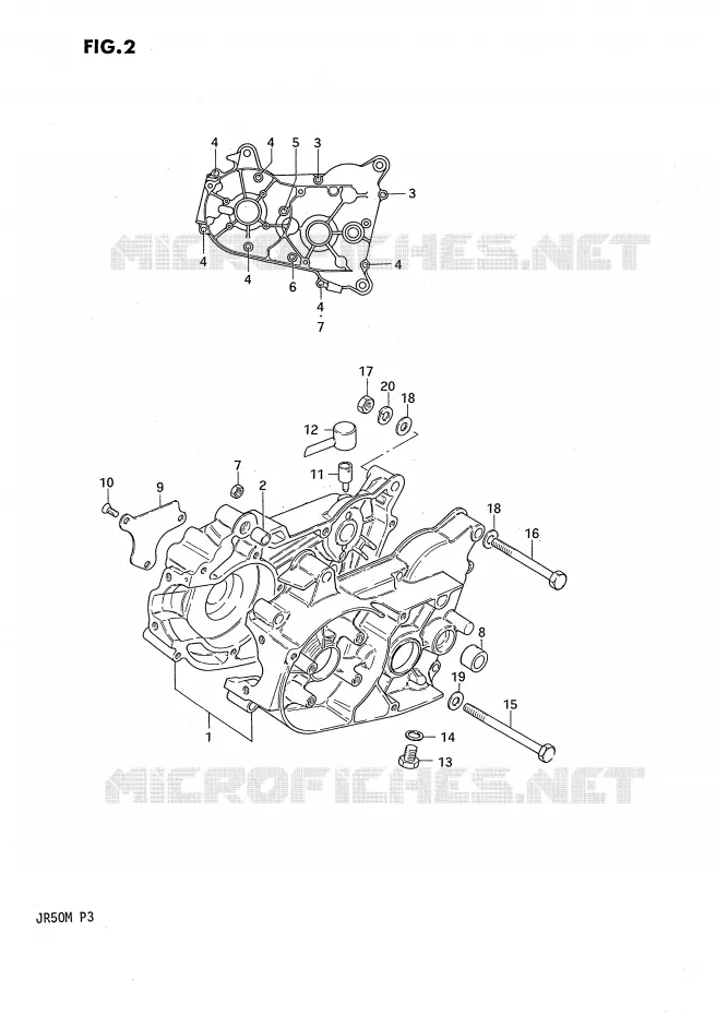 CASING Suzuki MOTO 50 JR 1990  JR50L(P3)