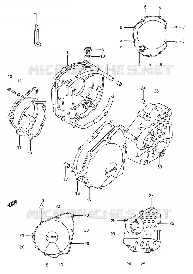 CASING Suzuki MOTO 600 GSX-F 1991  GSX600FU2M(E28)