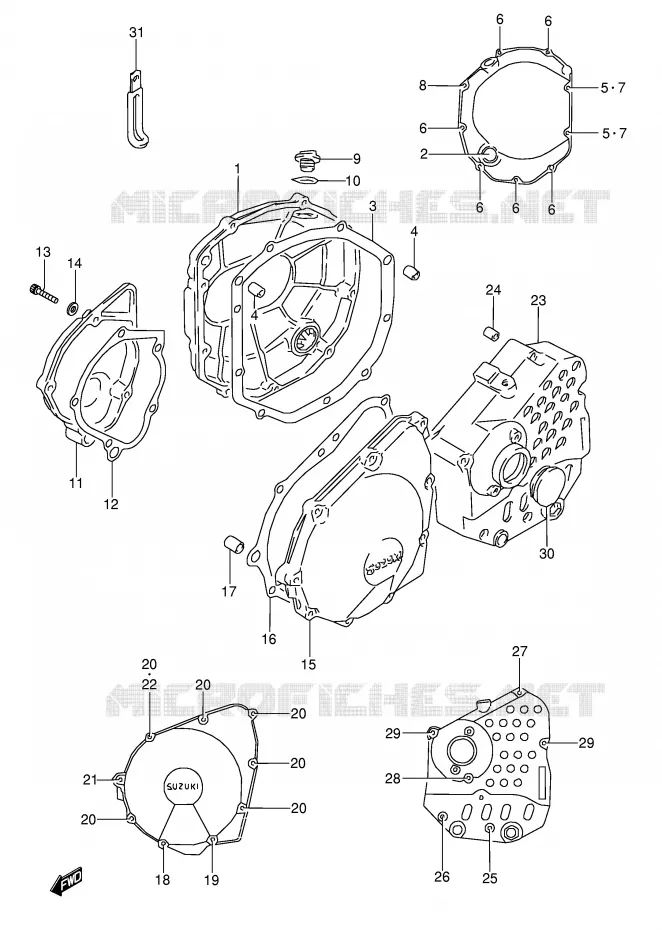 CASING Suzuki MOTO 600 GSX-F 1996  GSX600FU2T(E2)