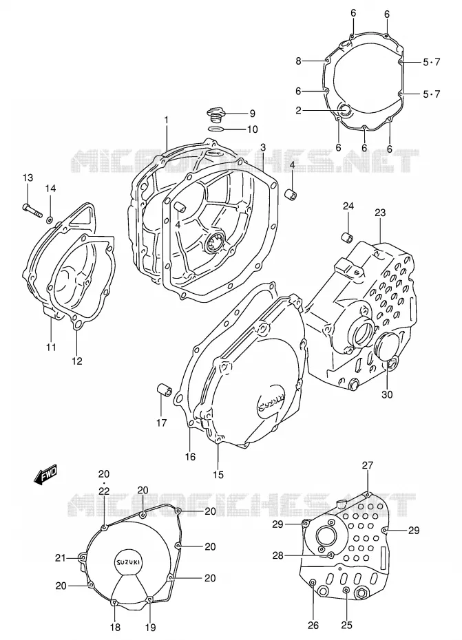 CASING Suzuki MOTO 600 GSX-F 1997  GSX600FU2V(E2)