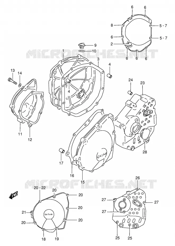 CASING Suzuki MOTO 600 GSX-F 2001  GSX600FK1(E2)