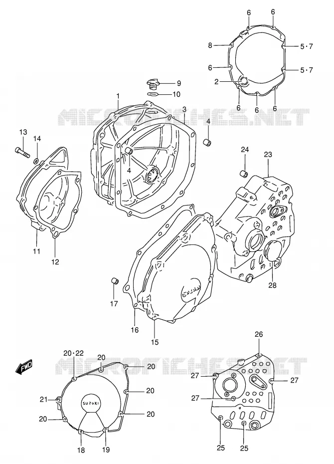 CASING Suzuki MOTO 600 GSX-F 2004  GSX600FK4(E2)