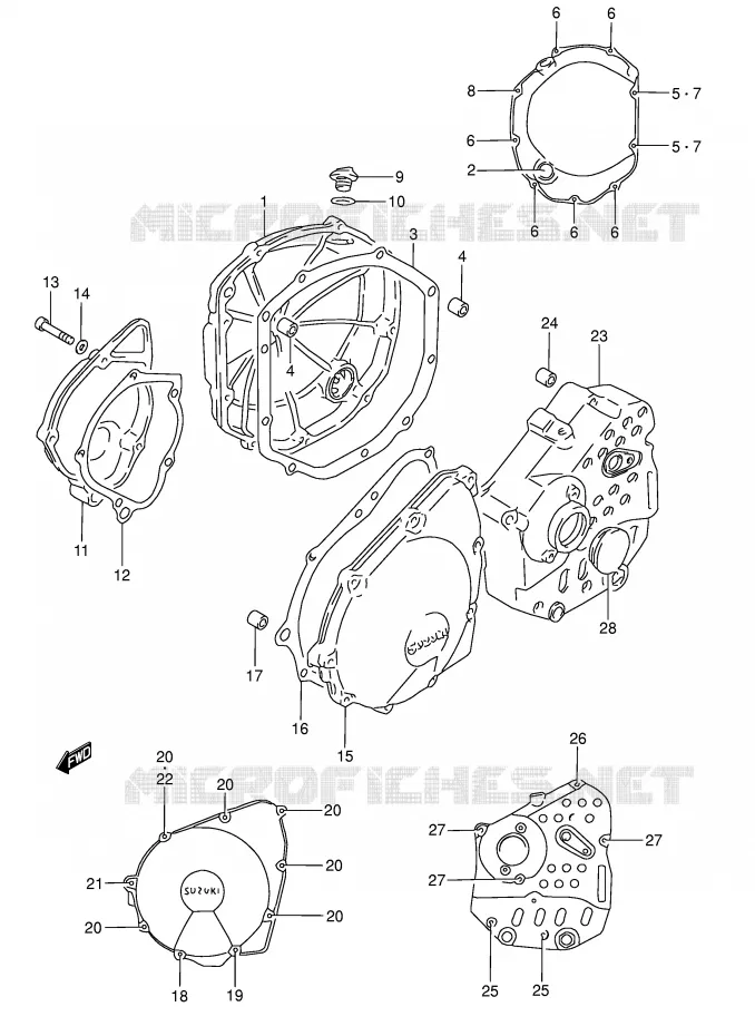 CASING Suzuki MOTO 750 GSX-F 2005  GSX750FK5(E2)