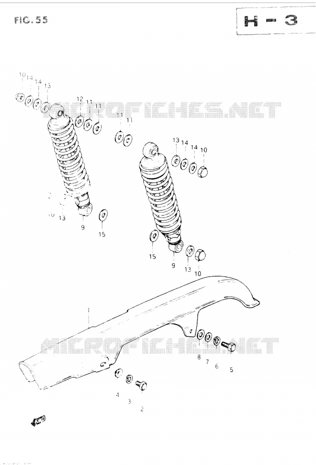 CHAIN ??GUARD - ACHTER SCHOKDEMPER Suzuki MOTO 400 GSX 1985  GSX400EF(E2)