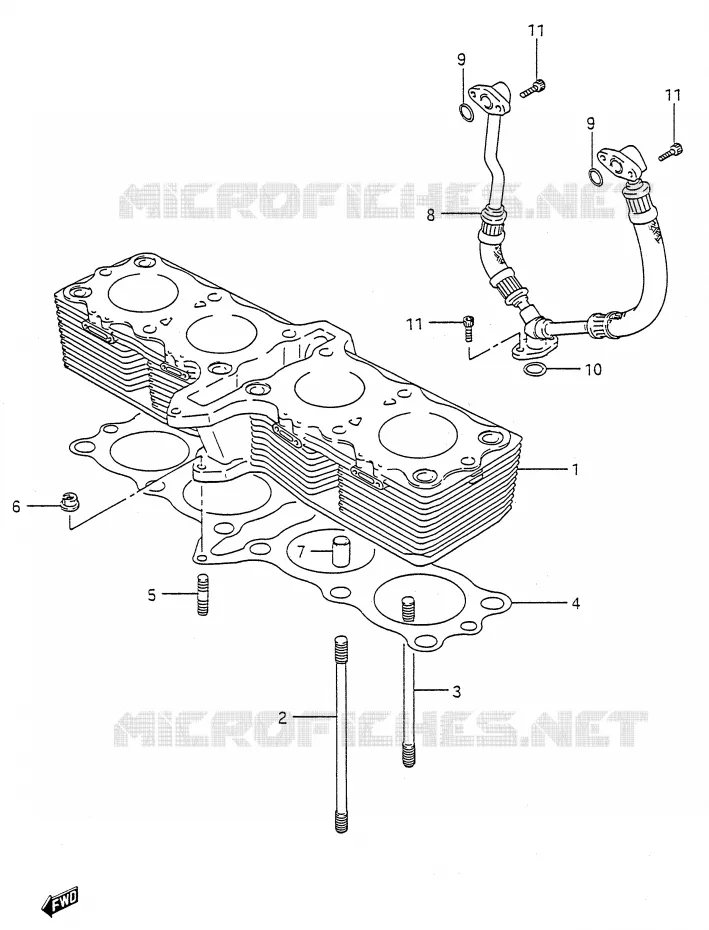 CILINDER Suzuki MOTO 600 GSX-F 1989  GSX600FU2K(E28)