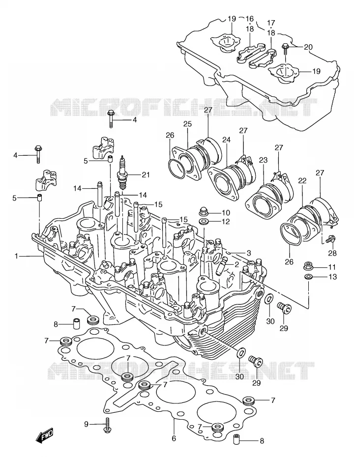 CILINDERKOP Suzuki MOTO 750 GSX-F 1995  GSX750FS(E2)