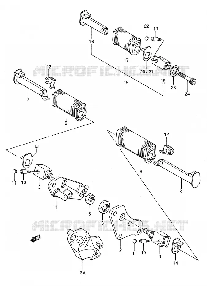 FOOTREST Suzuki MOTO 650 BOULEVARD 1989  LS650PK(E28)