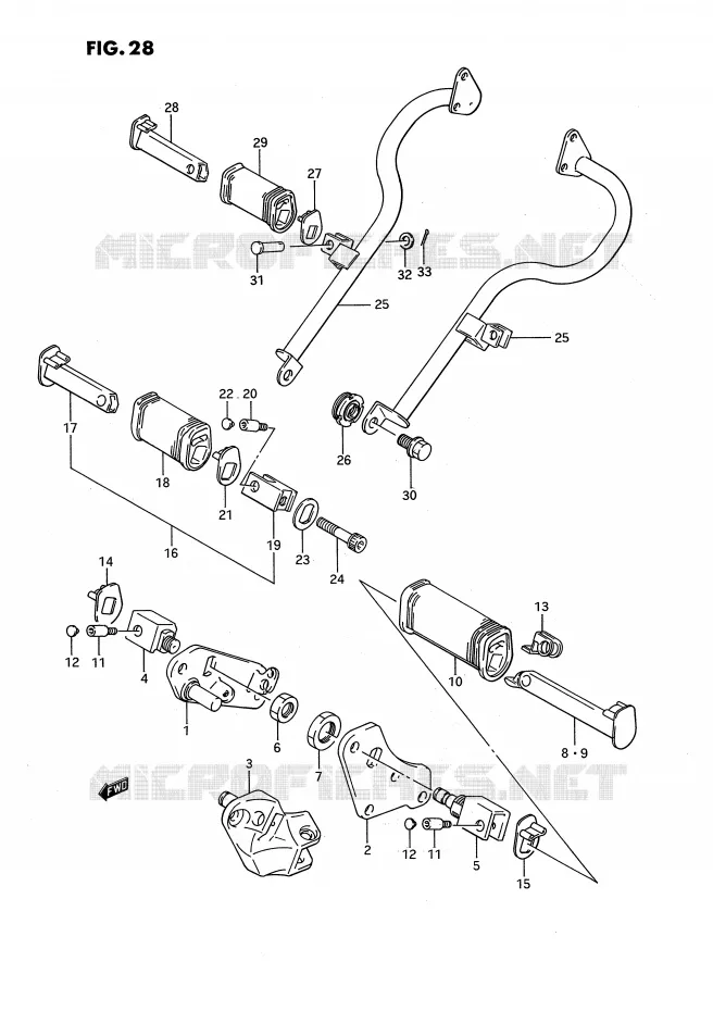 FOOTREST Suzuki MOTO 650 SAVAGE 1994  LS650PR(E2)