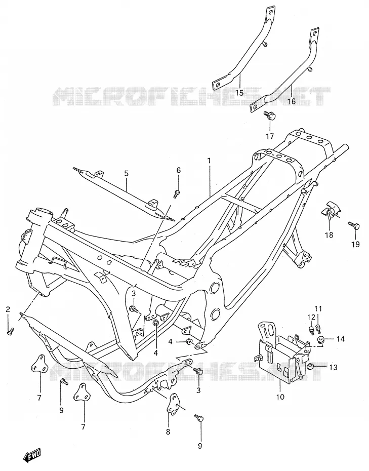 FRAME (MODELE R/S/T) Suzuki MOTO 600 GSX-F 1989  GSX600FK(E28)