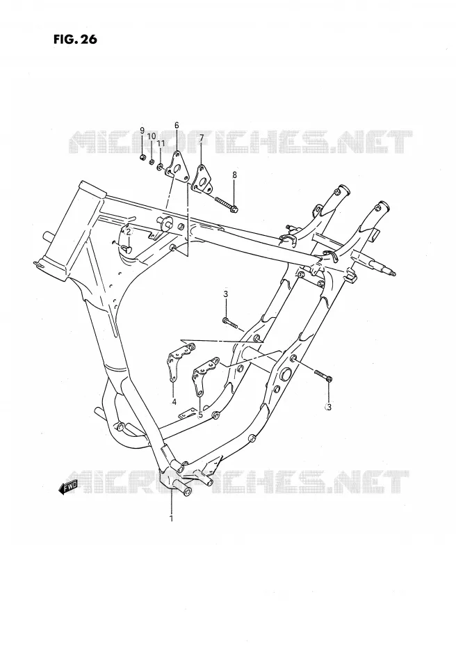 FRAME Suzuki MOTO 650 SAVAGE 1989  LS650PK(E2)