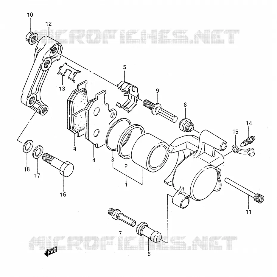 FRONT CALIPER Suzuki MOTO 650 BOULEVARD 1991  LS650M(E28)