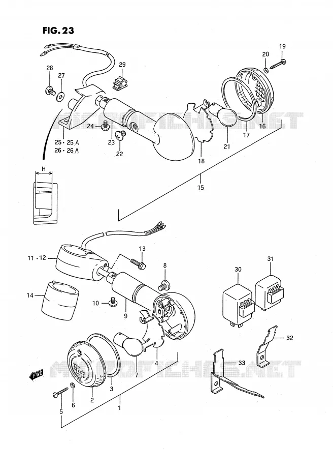 INDICATOREN (MODELE G/J/K/L/M) Suzuki MOTO 650 SAVAGE 1990  LS650PL(E2)