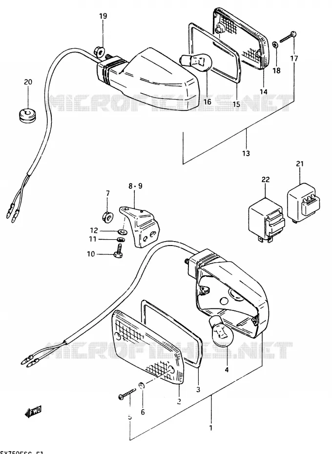 INDICATOREN Suzuki MOTO 750 GSX-E 1985  GSX750EFF(F)