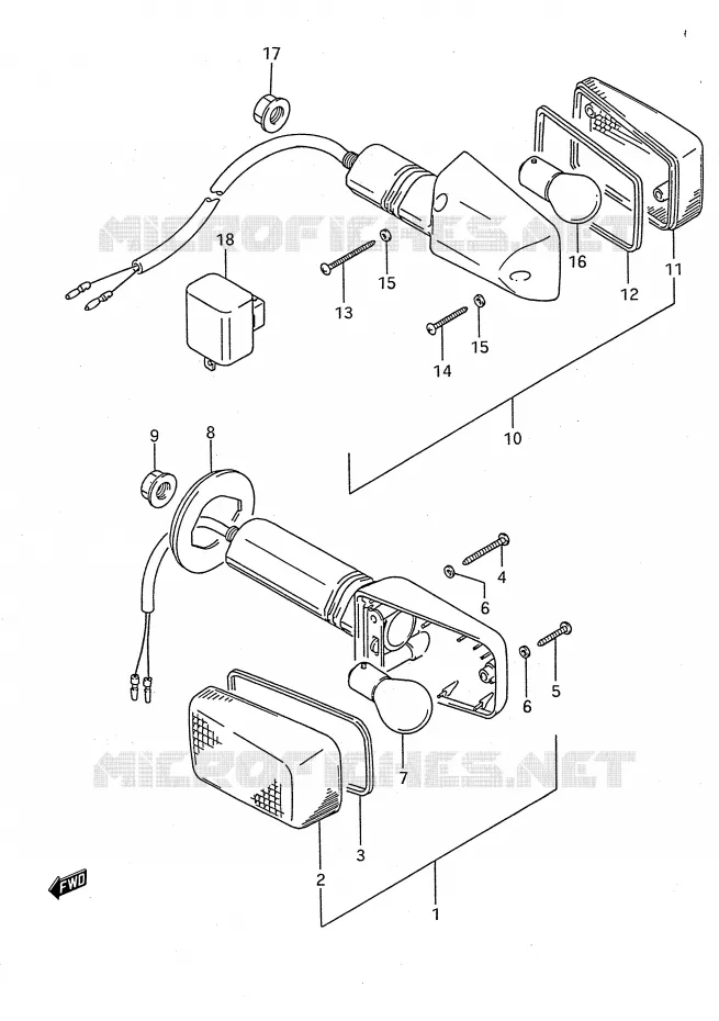 INDICATOREN Suzuki MOTO 750 GSX-F 1995  GSX750FS(E28)