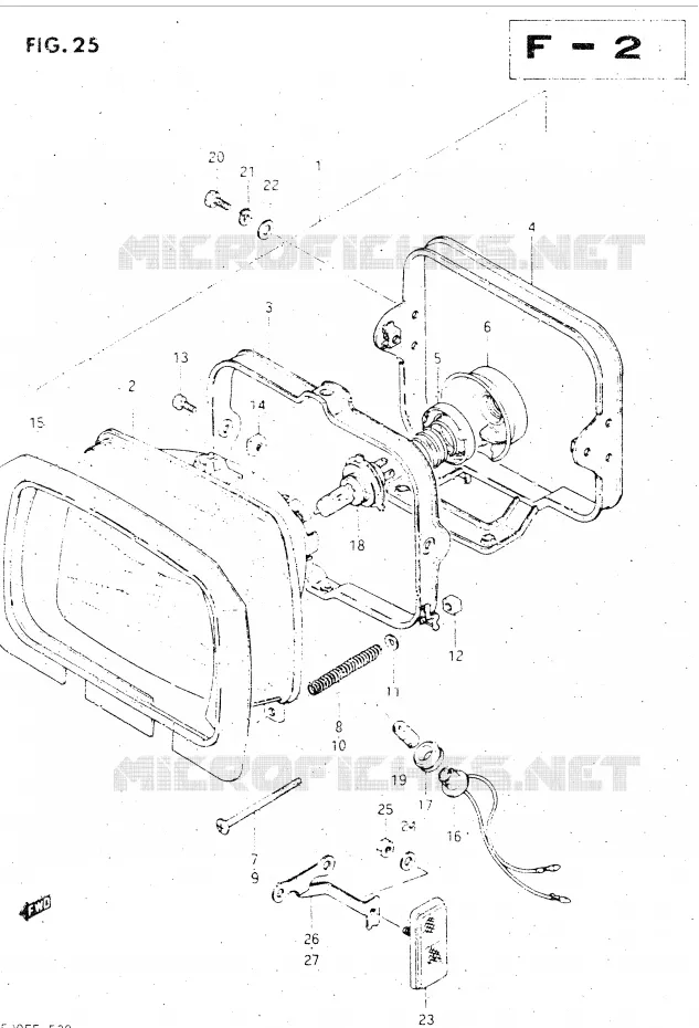 KOPLAMP (GSX500EE/EF) Suzuki MOTO 500 GSX-E 1984  GSX500ESE(E39)