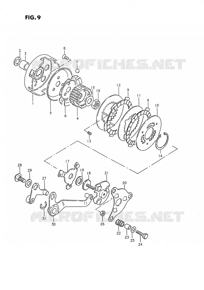KOPPELING Suzuki MOTO 50 JR 1994  JR50R(P3)