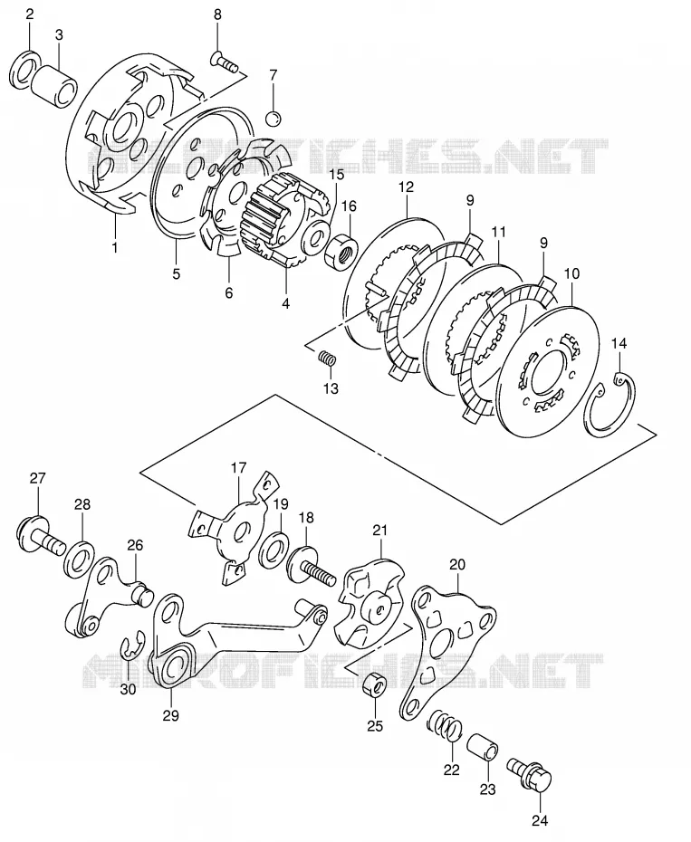 KOPPELING Suzuki MOTO 50 JR 2005  JR50K5(P3/P28)
