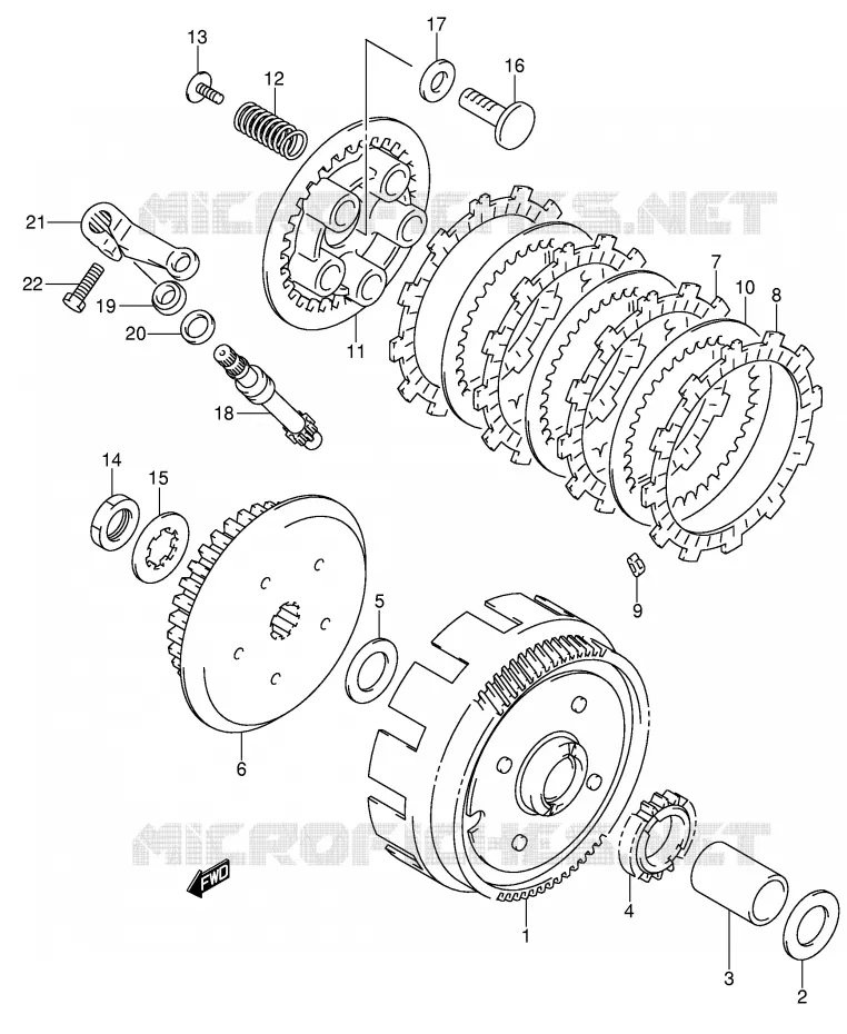 KOPPELING Suzuki MOTO 80 JR 2003  JR80K3(P3/P28)
