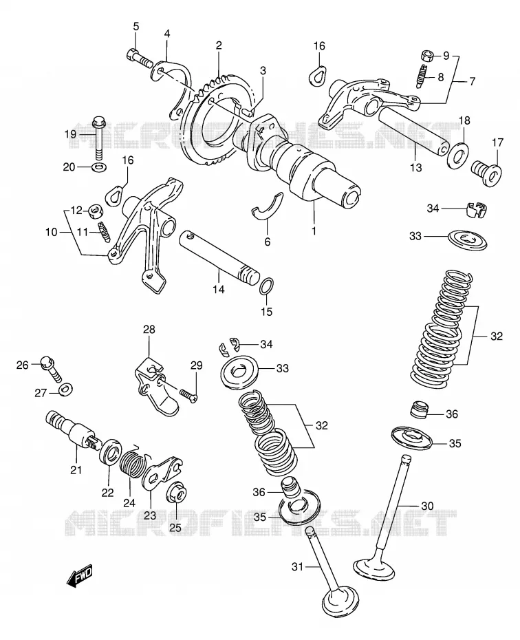 NOKKENAS - VALVES Suzuki MOTO 650 BOULEVARD 1998  LS650PW(E3/E28)