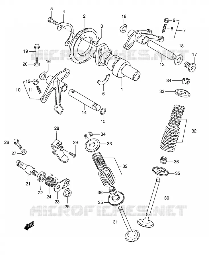NOKKENAS - VALVES Suzuki MOTO 650 BOULEVARD 2008  LS650K8(E3/E28)