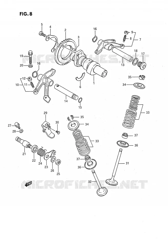 NOKKENAS - VALVES Suzuki MOTO 650 SAVAGE 1988  LS650FJ(E2)