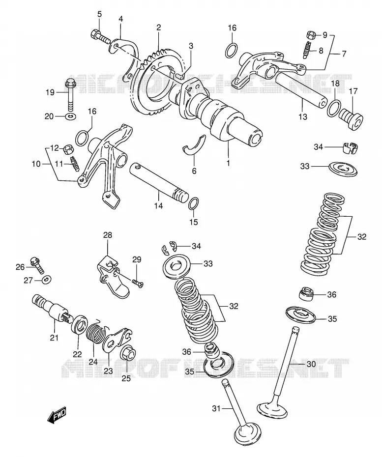 NOKKENAS - VALVES Suzuki MOTO 650 SAVAGE 2001  LS650PK1(E2)