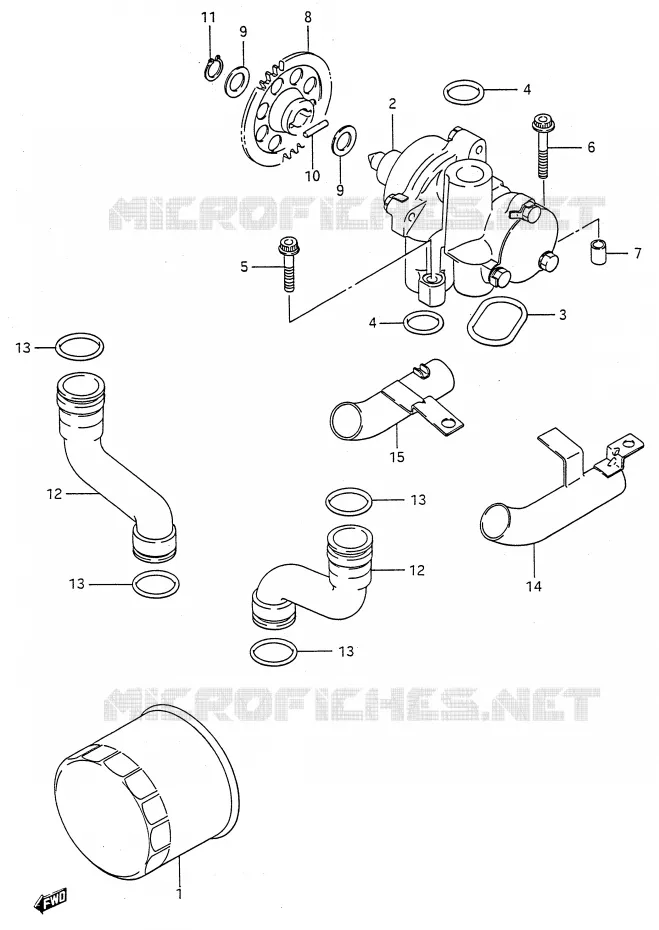 OLIEPOMP Suzuki MOTO 600 GSX-F 1993  GSX600FP(E28)