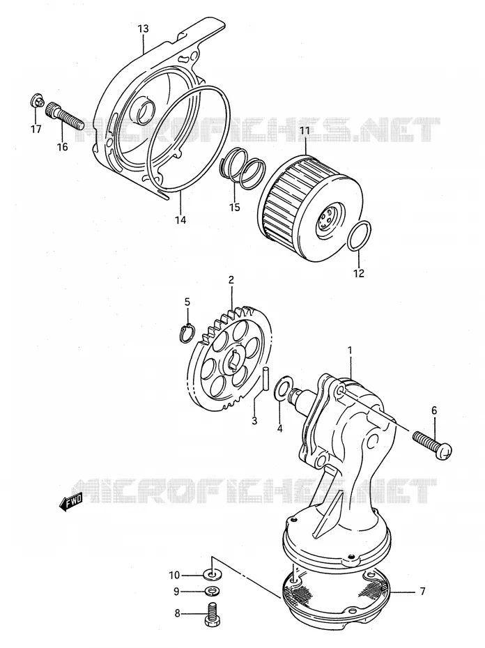 OLIEPOMP Suzuki MOTO 650 BOULEVARD 1989  LS650PK(E28)