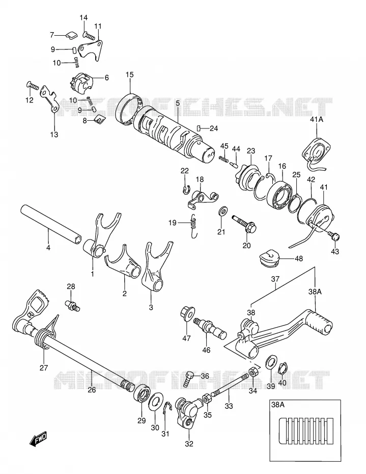 SCHAKELEN ASSY Suzuki MOTO 600 GSX-F 1993  GSX600FP(E2)