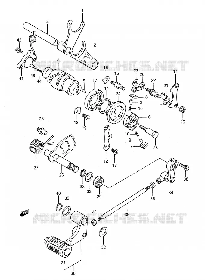SCHAKELEN ASSY Suzuki MOTO 650 BOULEVARD 1988  LS650FPJ(E28)