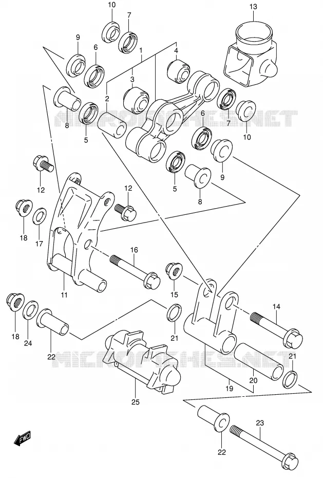 SCHOKBREKER AANEENSCHAKELING Suzuki MOTO 80 JR 2003  JR80K3(P3/P28)