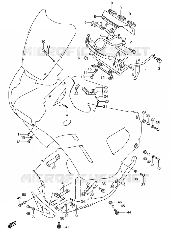 SIDE KUIP Suzuki MOTO 600 GSX-F 1995  GSX600FS(E2)