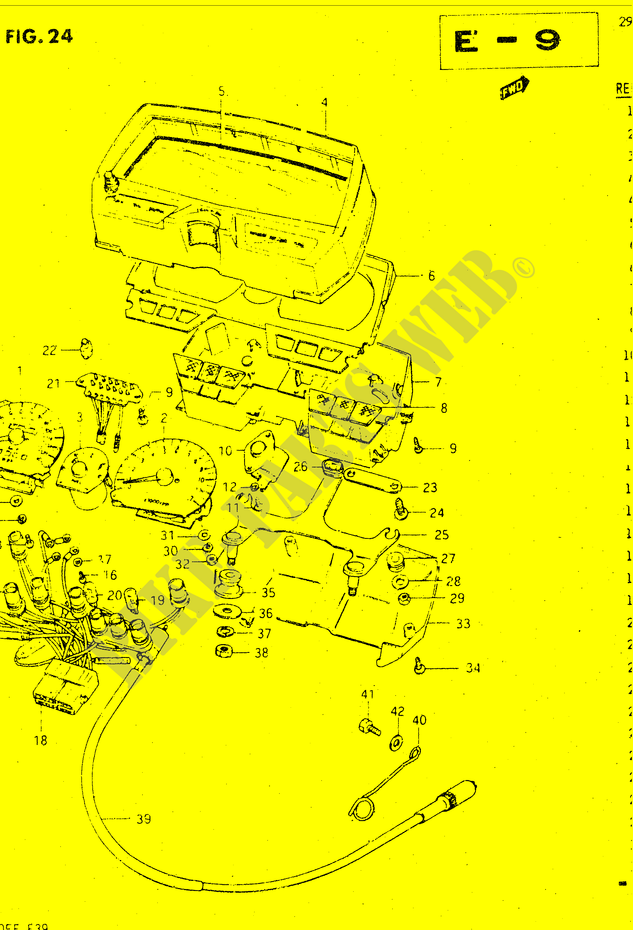 SNELHEIDSMETER (GSX500ESE/ESF) voor Suzuki GSX-E 500 1984