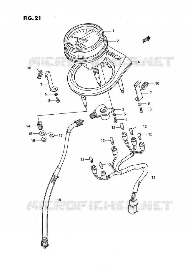 SNELHEIDSMETER (MODELE G/J/K/L/M) Suzuki MOTO 650 SAVAGE 1988  LS650PJ(E2)