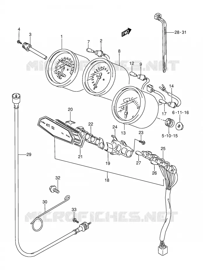 SNELHEIDSMETER (MODELE J) Suzuki MOTO 600 GSX-F 1991  GSX600FM(E2)