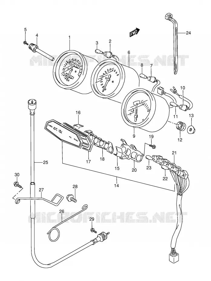 SNELHEIDSMETER (MODELE K/L/M/N/P/R/S) Suzuki MOTO 600 GSX-F 1996  GSX600FU2T(E2)