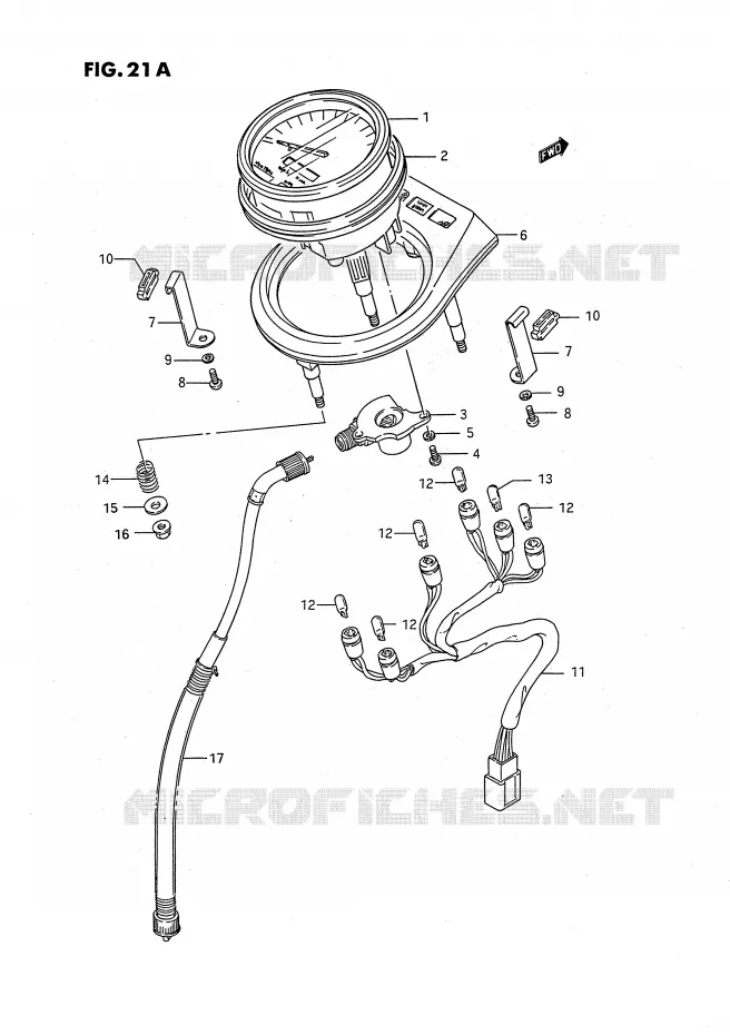SNELHEIDSMETER (MODELE R) Suzuki MOTO 650 SAVAGE 1989  LS650PK(E2)